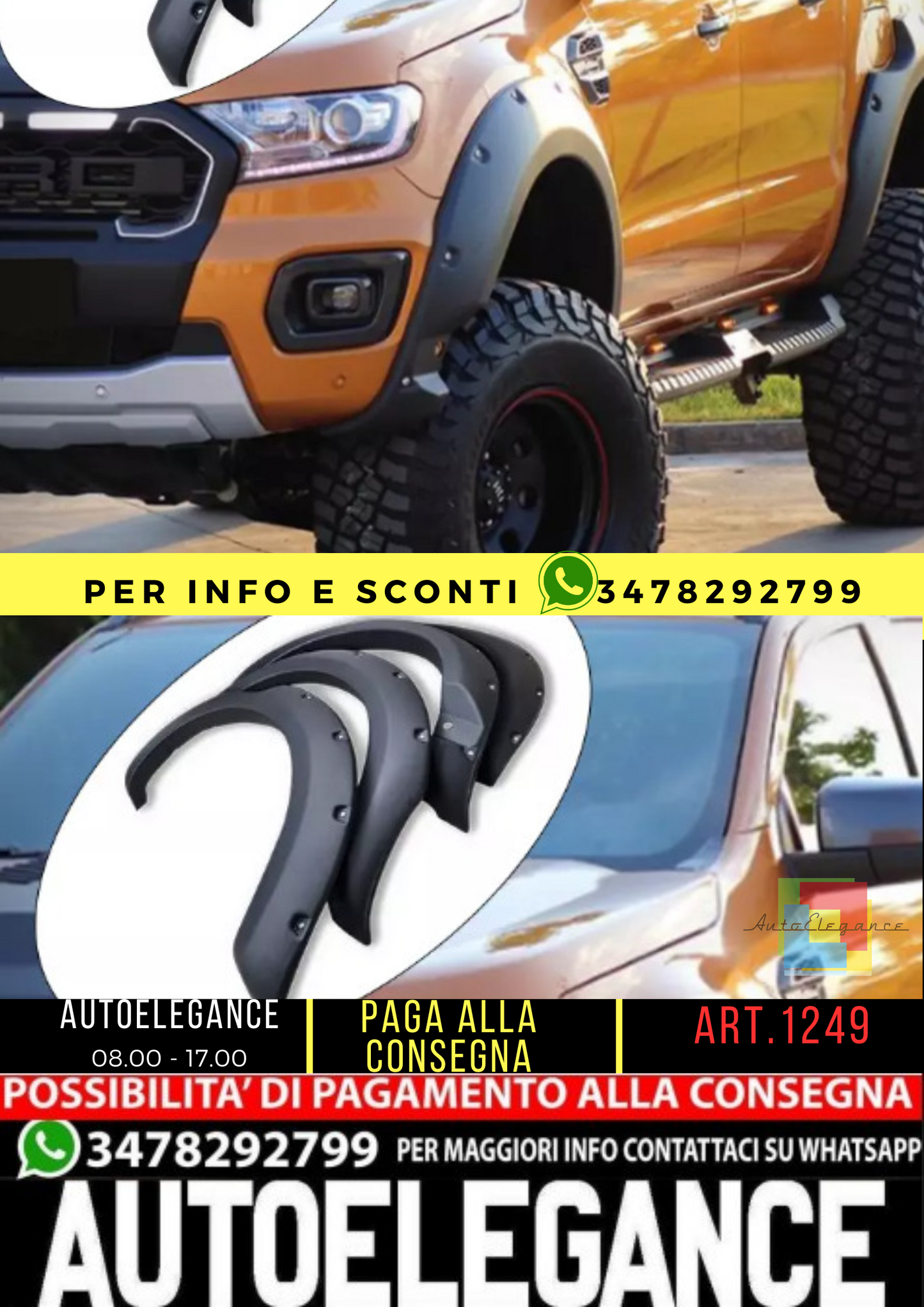 ⭐ PROTEZIONI PORTIERE ADATTO PER FORD Ranger T8 2019-2022 con ABE⭐
