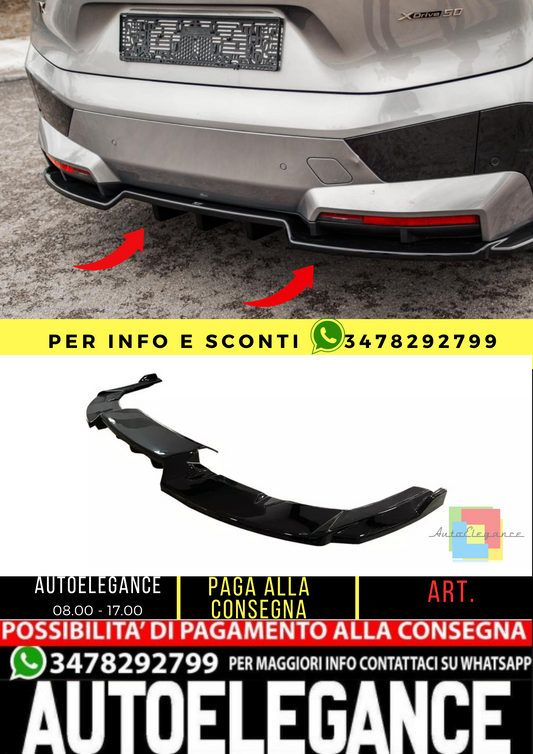⭐splitter posteriore adatto per BMW iX M-Pack i20 2021+ Rear Center Splitters ⭐