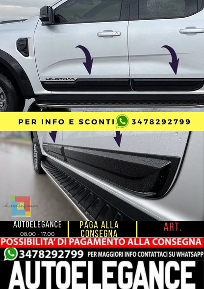 ⭐ PROTEZIONI PORTIERE ADATTO PER FORD Ranger T9 2023 + 4 pezzi⭐