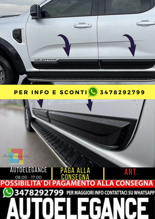 ⭐ PROTEZIONI PORTIERE ADATTO PER FORD Ranger T9 2023 + 4 pezzi⭐
