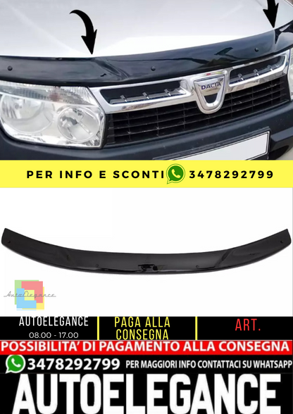⭐Protezione del cofano adatto per DACIA Duster Serie 1 2010-2017 Nero lucido⭐