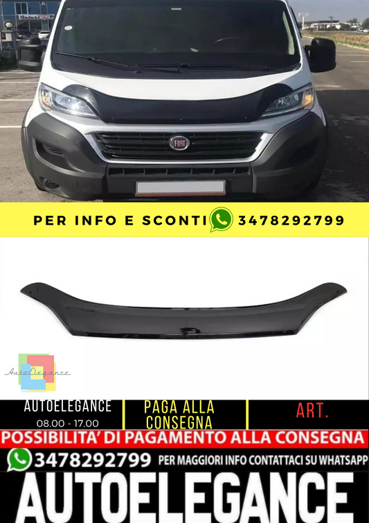 ⭐Protezione cofano adatto per FIAT Ducato 2014+ Gloss Black⭐