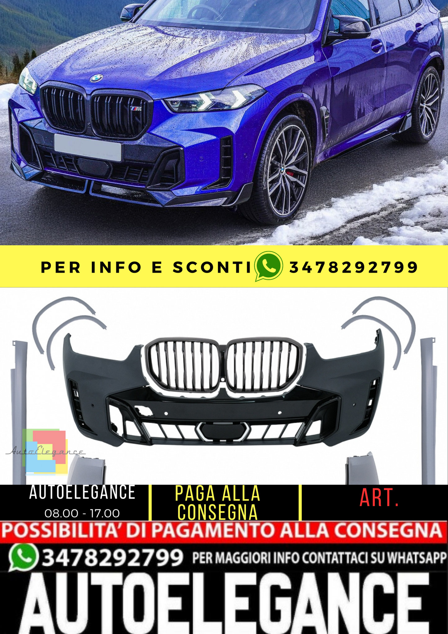 ⭐Kit carrozzeria completo adatto per BMW X5 G05 LCI (2023-up) M-Tech Design⭐