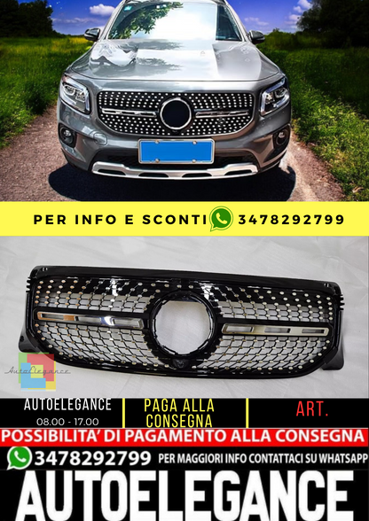 ⭐ Mercedes Benz GLB Kl X247 2020 - griglia radiatore nero diamante⭐