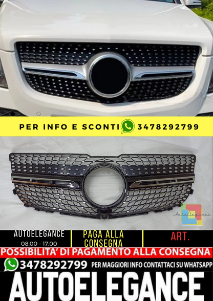 ⭐Mercedes Benz GLK Class X204 2013 -Facelift modello griglia refrigeratore nero⭐