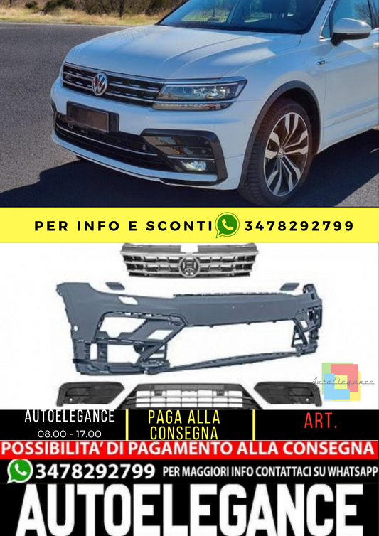 ⭐Paraurti anteriore adatto per VW tiguan 17-20 look R⭐