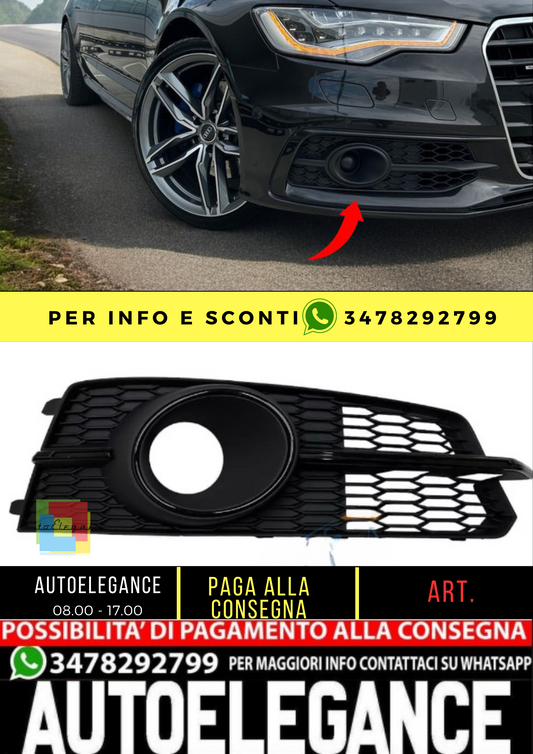 💥Audi A6 C7 2014 - 2018 facelift ventilation grille black with ACC S Line S💥 