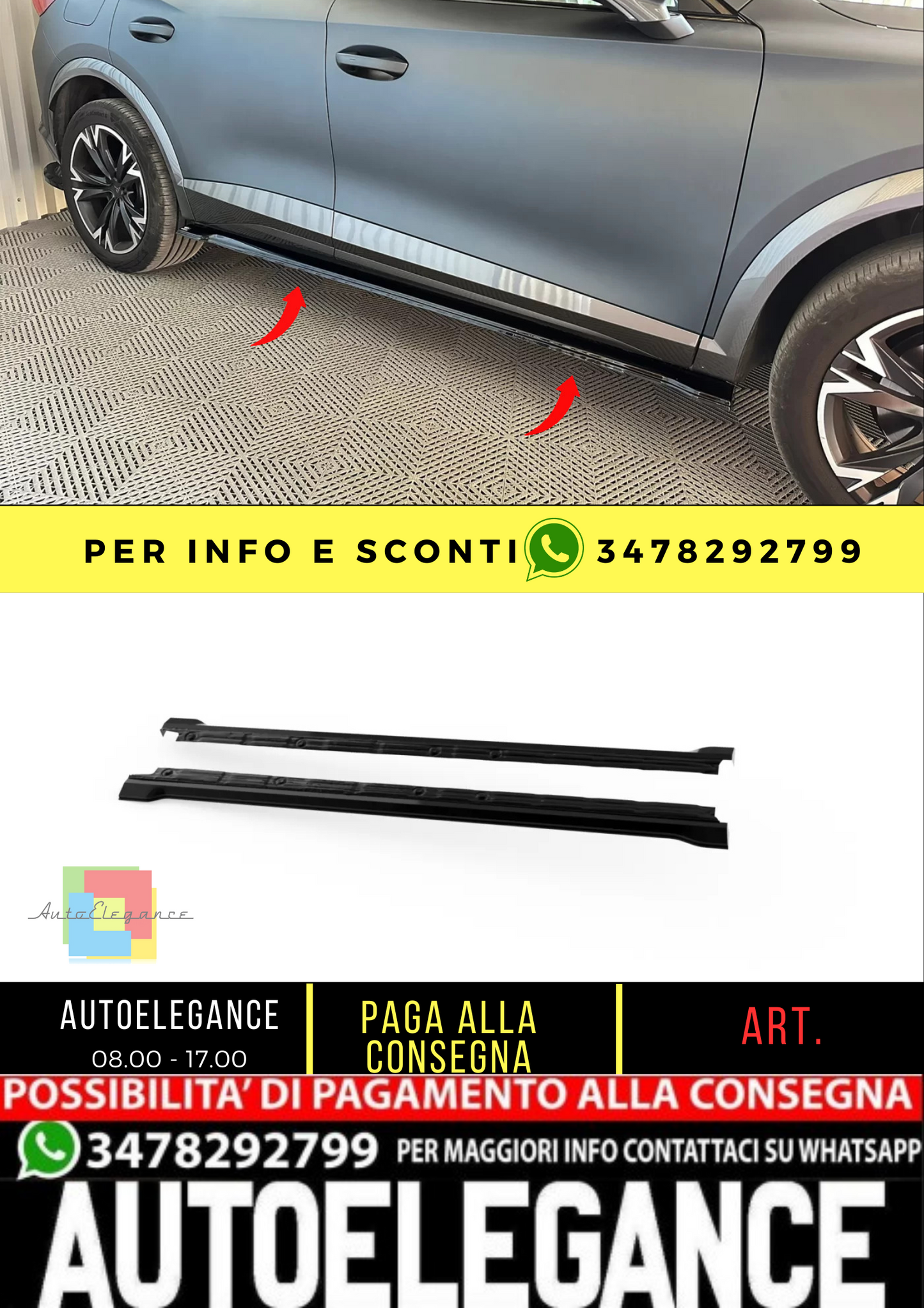💥minigonne laterali adatto per Cupra Formentor Mk1💥
