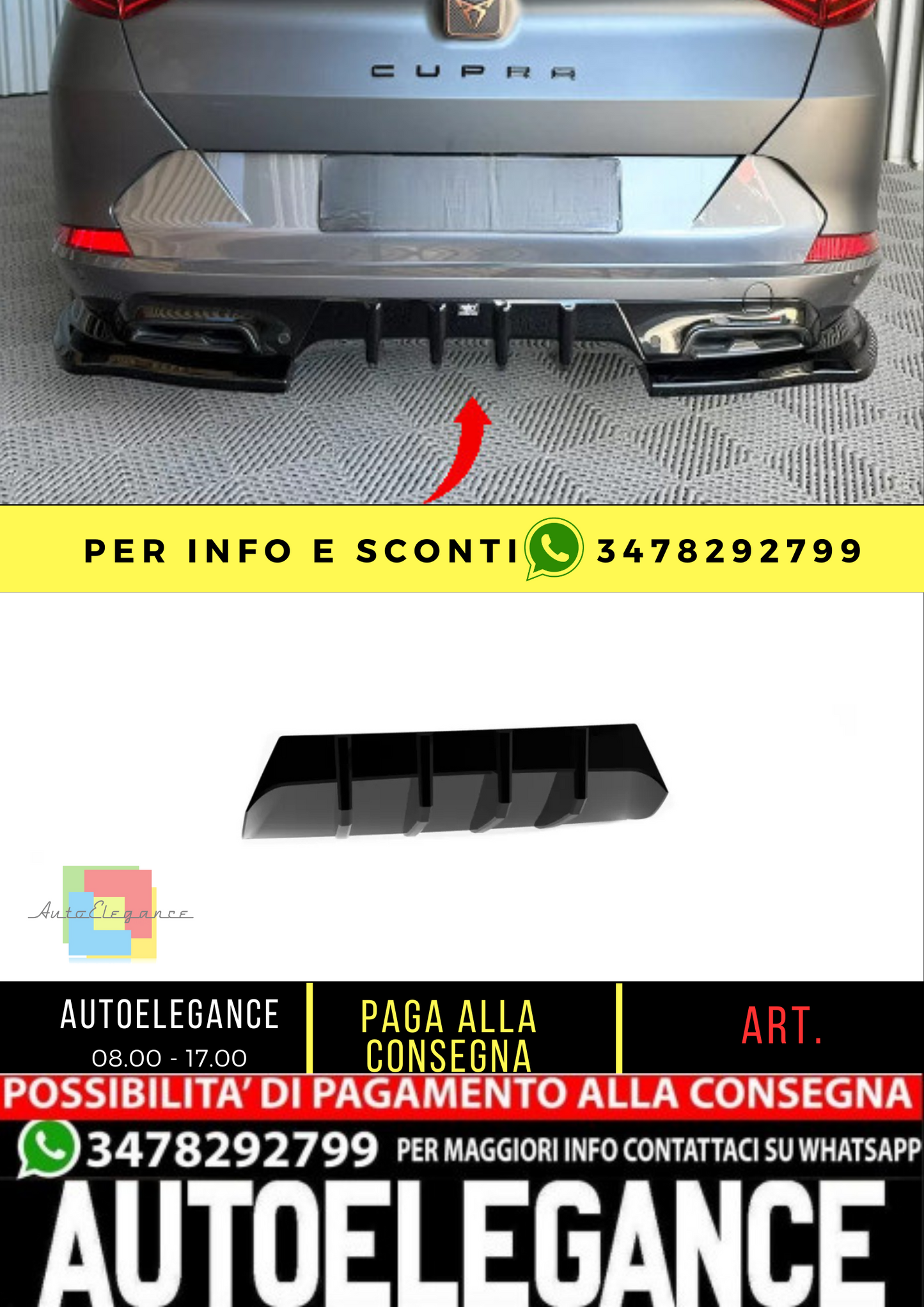 💥Diffusore posteriore adatto per  Formentor Mk1💥