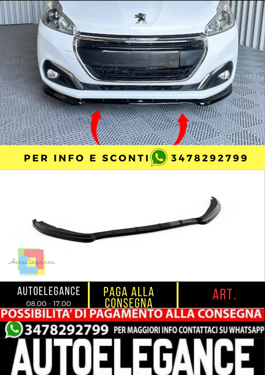 💥Splitter anteriore Peugeot 208 Mk1 Facelift (2015-2019)💥