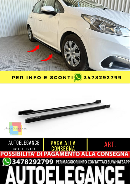 💥Side skirt extensions suitable for Peugeot 208 Mk1 (2012-2019)💥