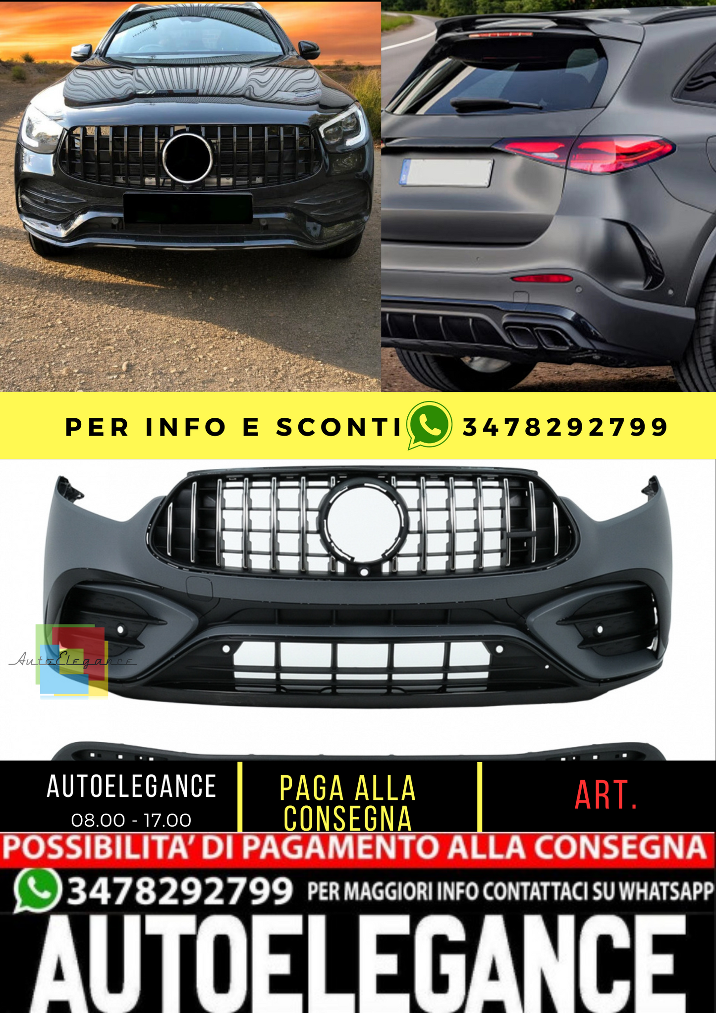 💥BODYKIT ADATTO PER Mercedes GLC-Class X254 SUV (2022-up) GLC63 Desig💥