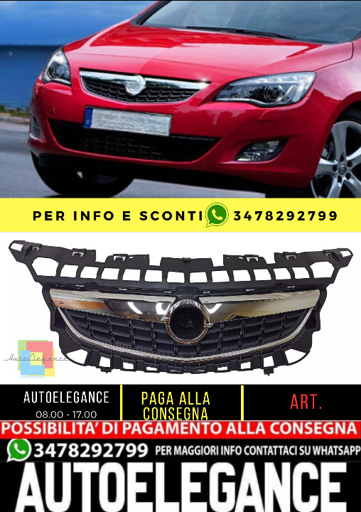 💥GRIGLIA RADIATORE ADATTO PER Opel Astra J 2009 - 2012💥