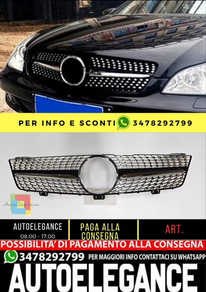 💥GRIGLIA RADIATORE NERO DIAMANTE ADATTO PER Mercedes Benz W219 CLS Kl 08-11💥
