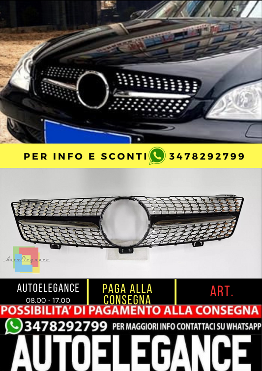 💥GRIGLIA RADIATORE NERO DIAMANTE ADATTO PER Mercedes Benz W219 CLS Kl 08-11💥