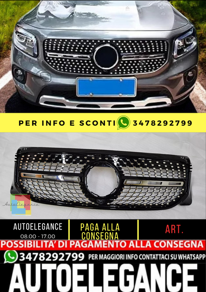 💥GRIGLIA RADIATORE NERO DIAMANTE  ADATTO PER Mercedes Benz GLB Kl X247 2020💥