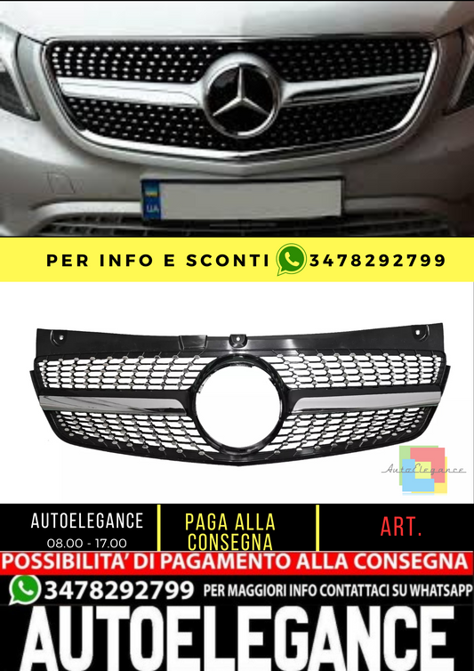 💥GRIGLIA RADIATORE DIAMANTA  ADATTO PER Mercedes Benz Viano W639 11-14💥