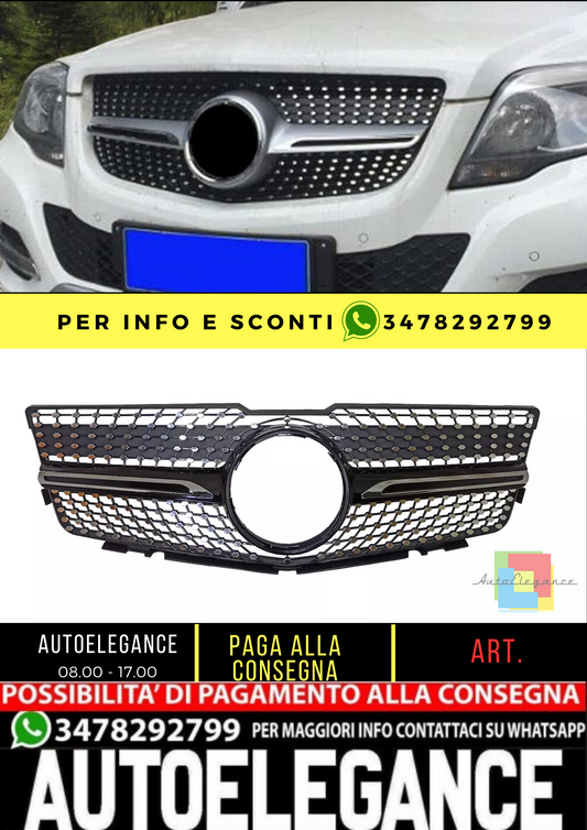 💥GRIGLIA RADIATORE NERO DIAMANTO ADATTO PER MercedesBenz GLK Class X204 08-12💥