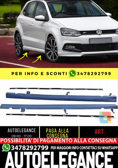 💥COPPIA MINIGONNE LATERALI ADATTO PER VW POLO 6R R optik 💥