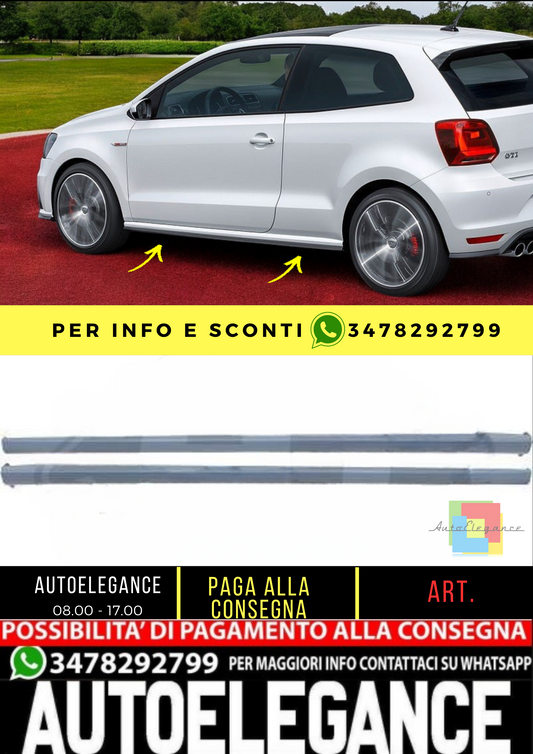 💥PAIR OF MINI SKIRTS SUITABLE FOR VW POLO 6R R optik 💥 