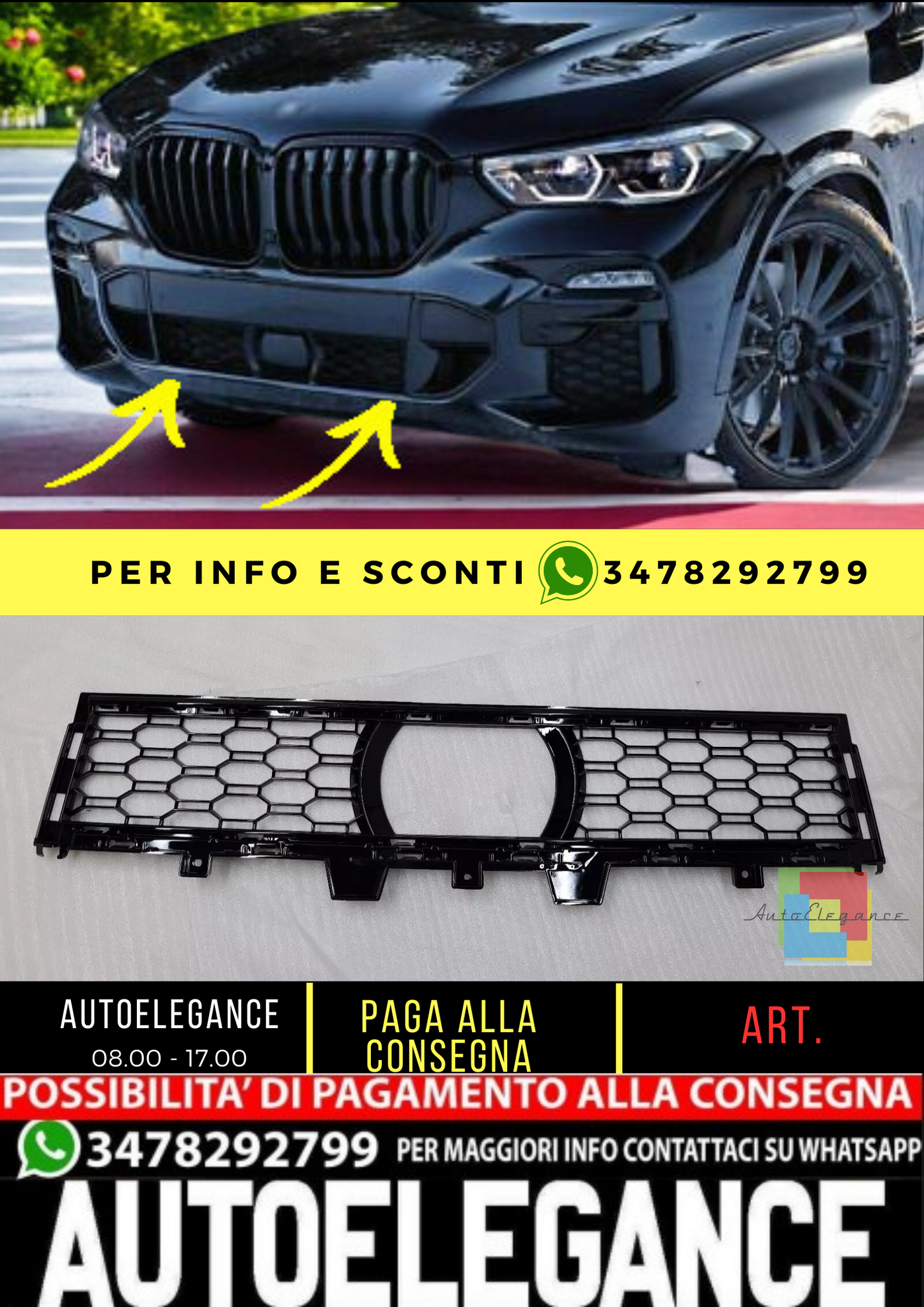 💥Griglia di ventilazione paraurti adatto per BMW X5 G05 2018  💥