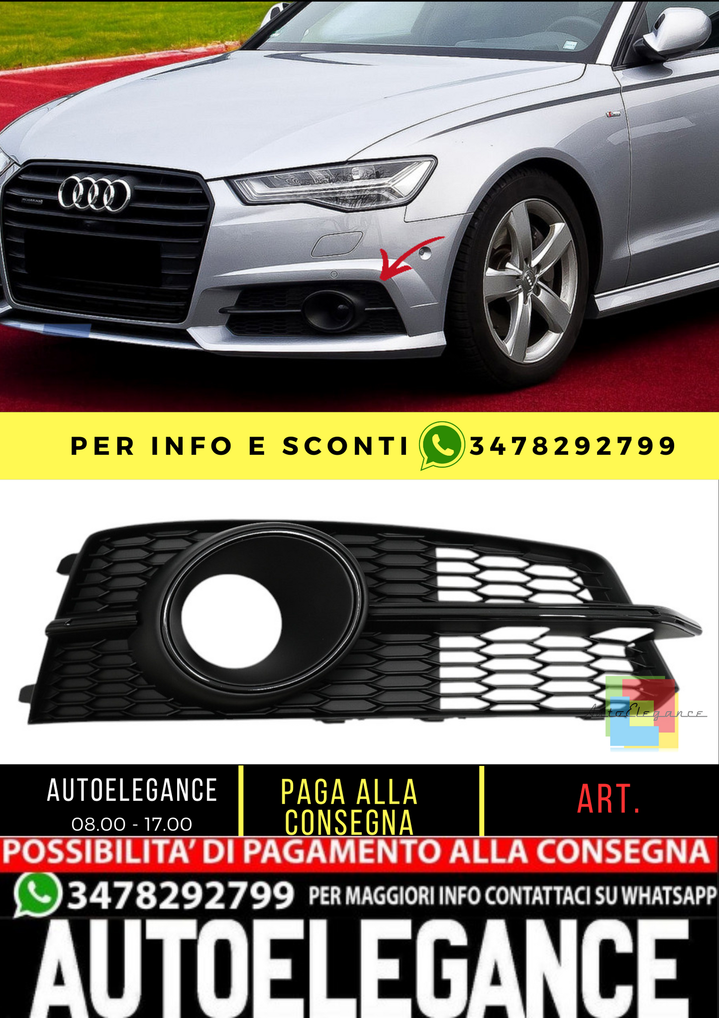 💥Griglia di ventilazione adatto per audi A6 C7 2014 - 2018 💥
