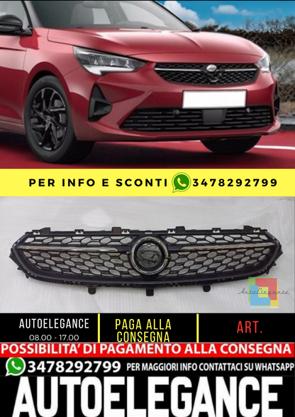 💥GRIGLIA RADIATORE NERO ADATTO PER Opel Corsa F 2020 - 2023💥