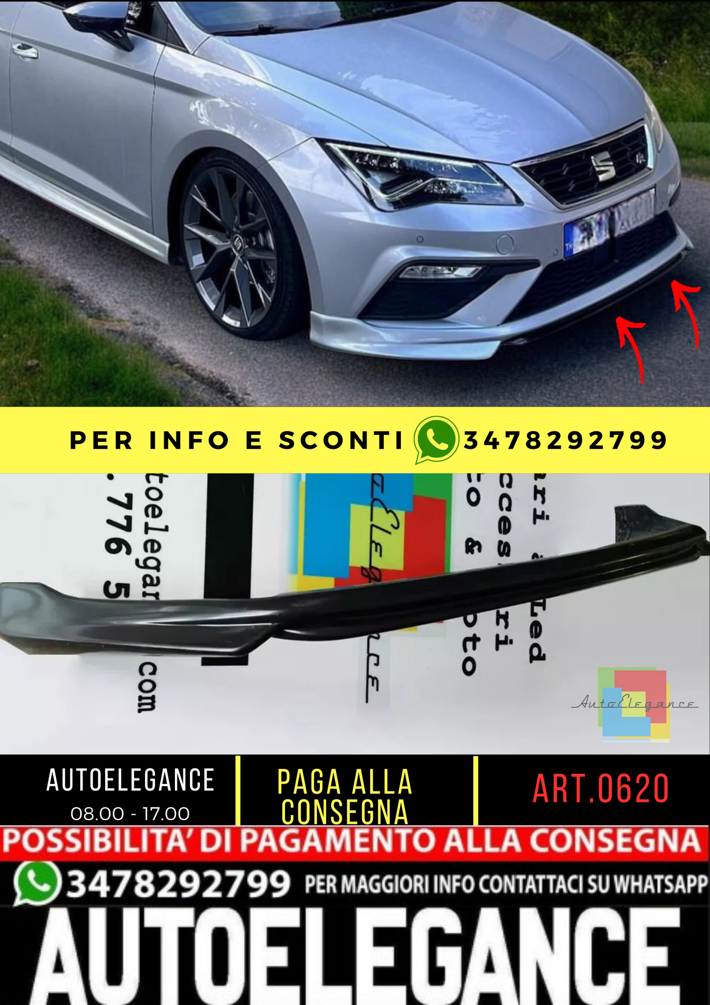 UNDER BUMPER SUITABLE FOR LEON 5F 2017-2020 FR ABT LOOK RAW 