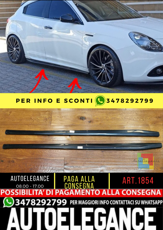 💥1854 UNDER SKIRTS SUITABLE FOR ALFA ROMEO GIULIETTA 2010-2020 GLOSSY BLACK💥 
