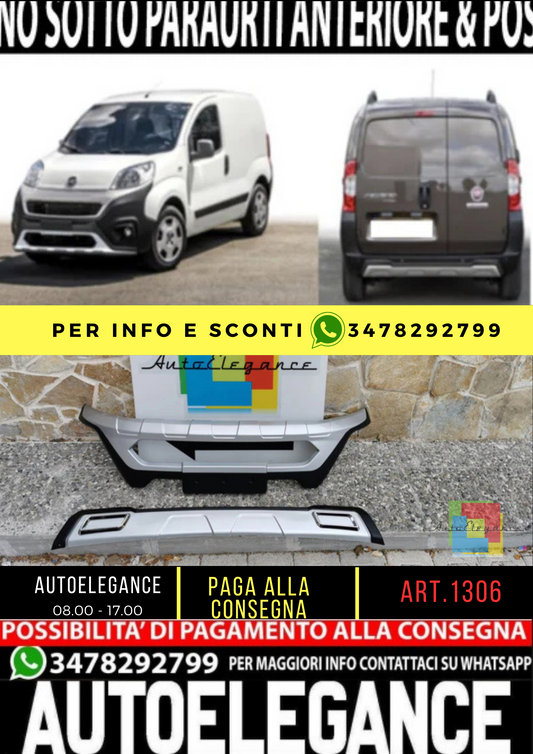 💥1306 BODYKIT UNDER BUMPER FIORINO 2008-2016 FRONT + REAR💥 