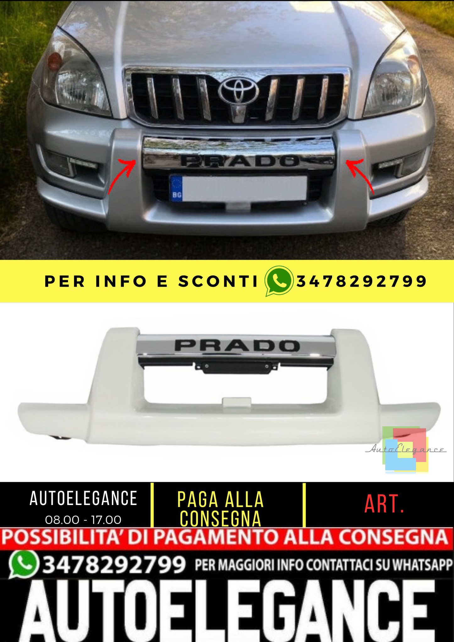 💥Protezione paraurti anteriore adatta per Toyota Land Cruiser FJ120 03-08💥