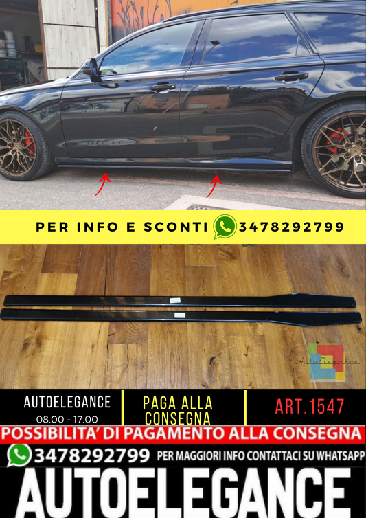 💥1547 UNDER SKIRTS SUITABLE FOR A6 AVANT 4G GLOSSY BLACK💥