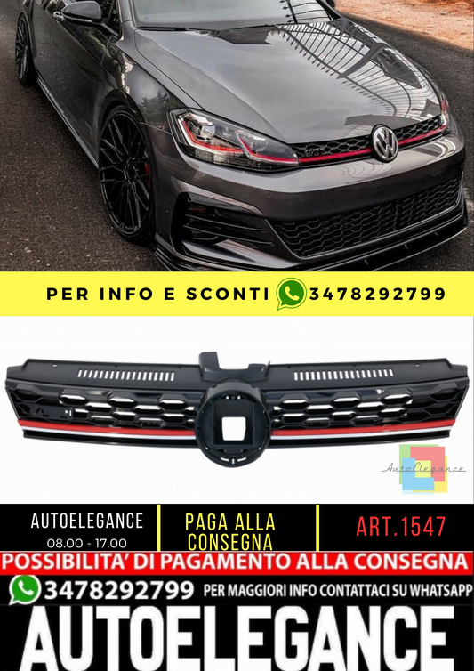 💥GRIGLIA RADIATORE GTI ADATTO PER VW Golf 7.5 2017 - 2019  💥