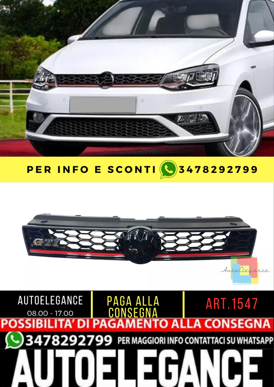 💥GRIGLIA RADIATORE GTI ADATTO PER VW Polo 2014 - 2017💥