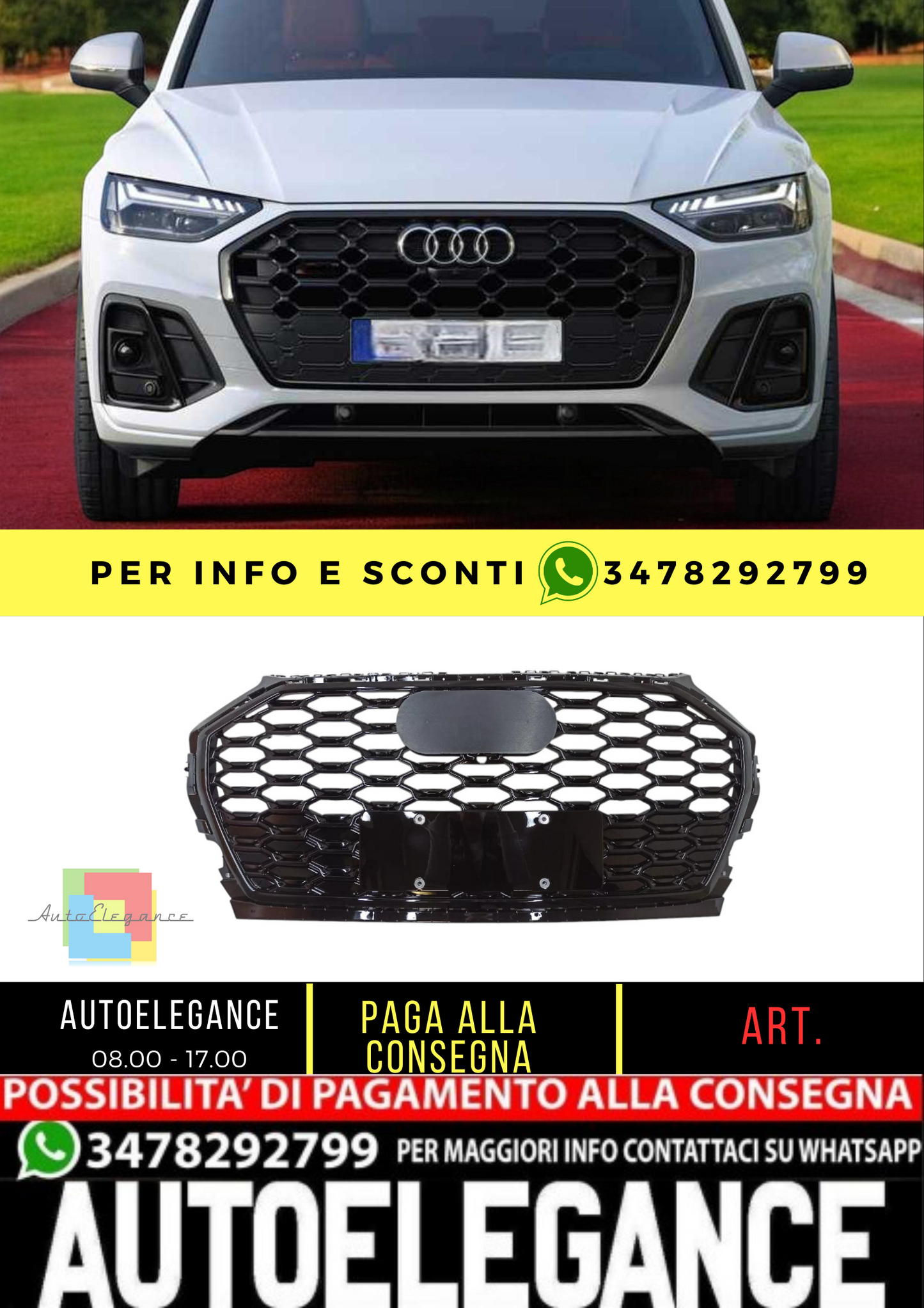 💥GRIGLIA RADIATORE ADATTO PER Audi Q5 / SQ5 2021💥