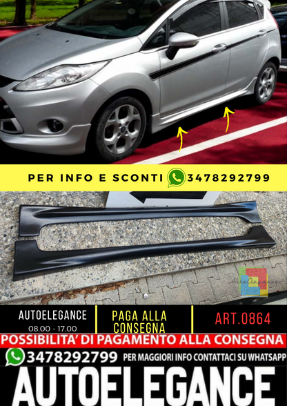 💥0864 MINIGONNE LATERALI FORD FIESTA 5 PORTE 08-17 SOTTO PORTA LOOK ST 💥
