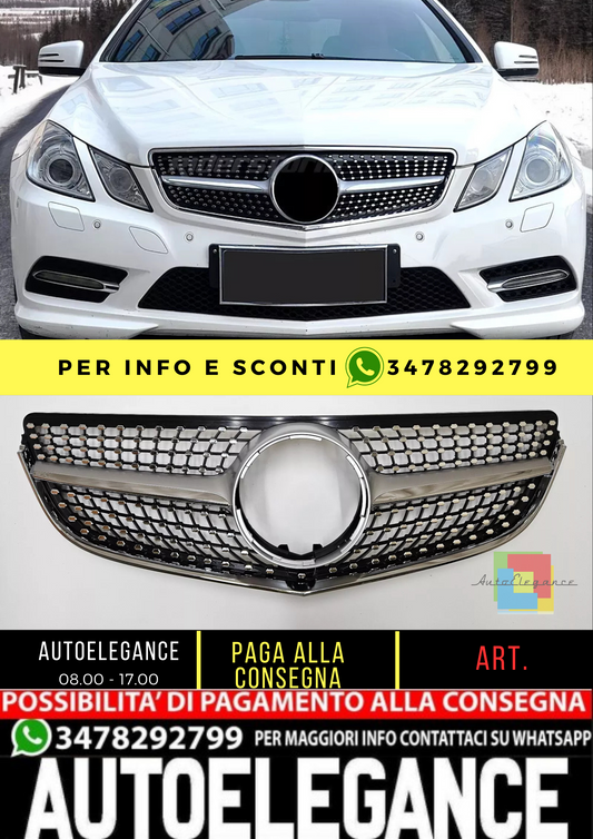 ⭐GRIGLIA RAFFREDDATORE ARGENTDIAMANTO ADATTO PER MercedesBenz C207 W207 E Coupe⭐