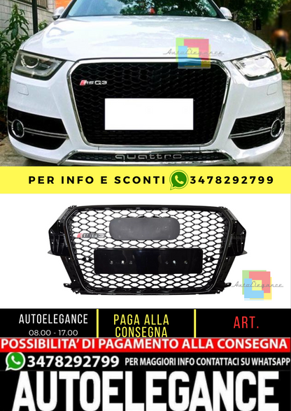 💥GRIGLIA RADIATORE ADATTO PER Audi Q3 8U 2011 - 2015 look RSQ3 💥