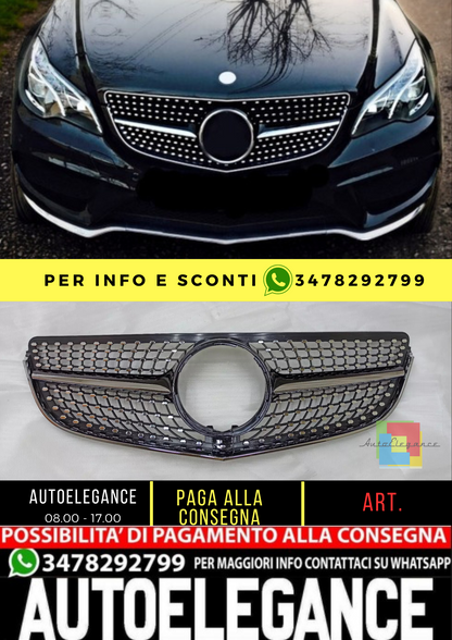 💥GRIGLIA RADIATORE NERO DIAMANTE ADATTO PER Mercedes Benz C207 W207 E Coupe💥