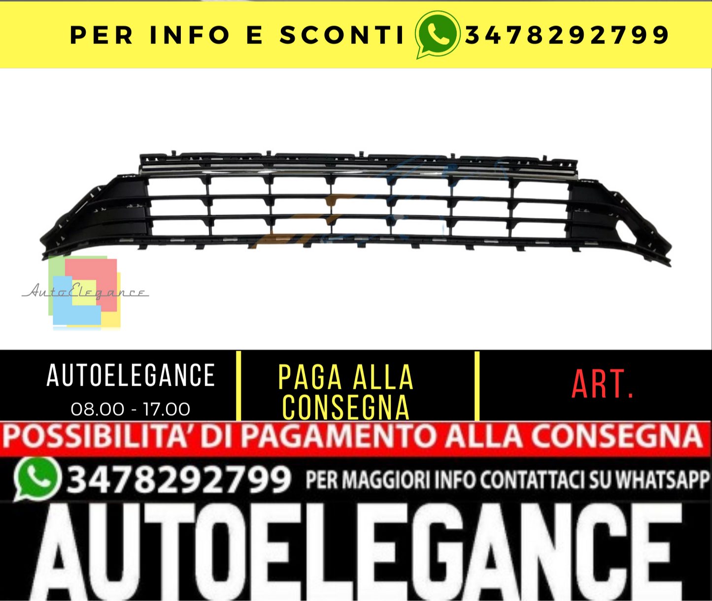 💥GRIGLIA DI VENTILAZIONE ADATTO PER VW Golf 7.5 2017 - 2019 CON CROMATURA SOLO PER STANDARD💥