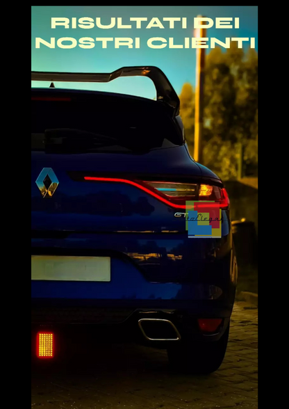 🔥0387 SPOILER TETTO ADATTO PER RENAULT MEGANE 4 GT LOOK RS NERO LUCIDO🔥