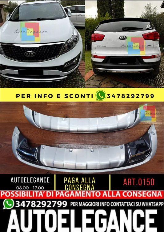 ⭐0150 FRONT REAR BUMPER UNDER KIT SUITABLE FOR KIA SPORTAGE 10-15 ⭐ 