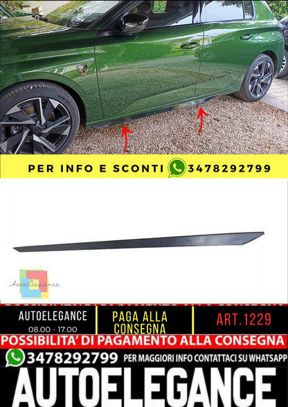 ✨1229 MINIGONNE ADATTE PER PEUGEOT 308 LOOK NERO LUCIDO DESIGN SPORTIVO✨