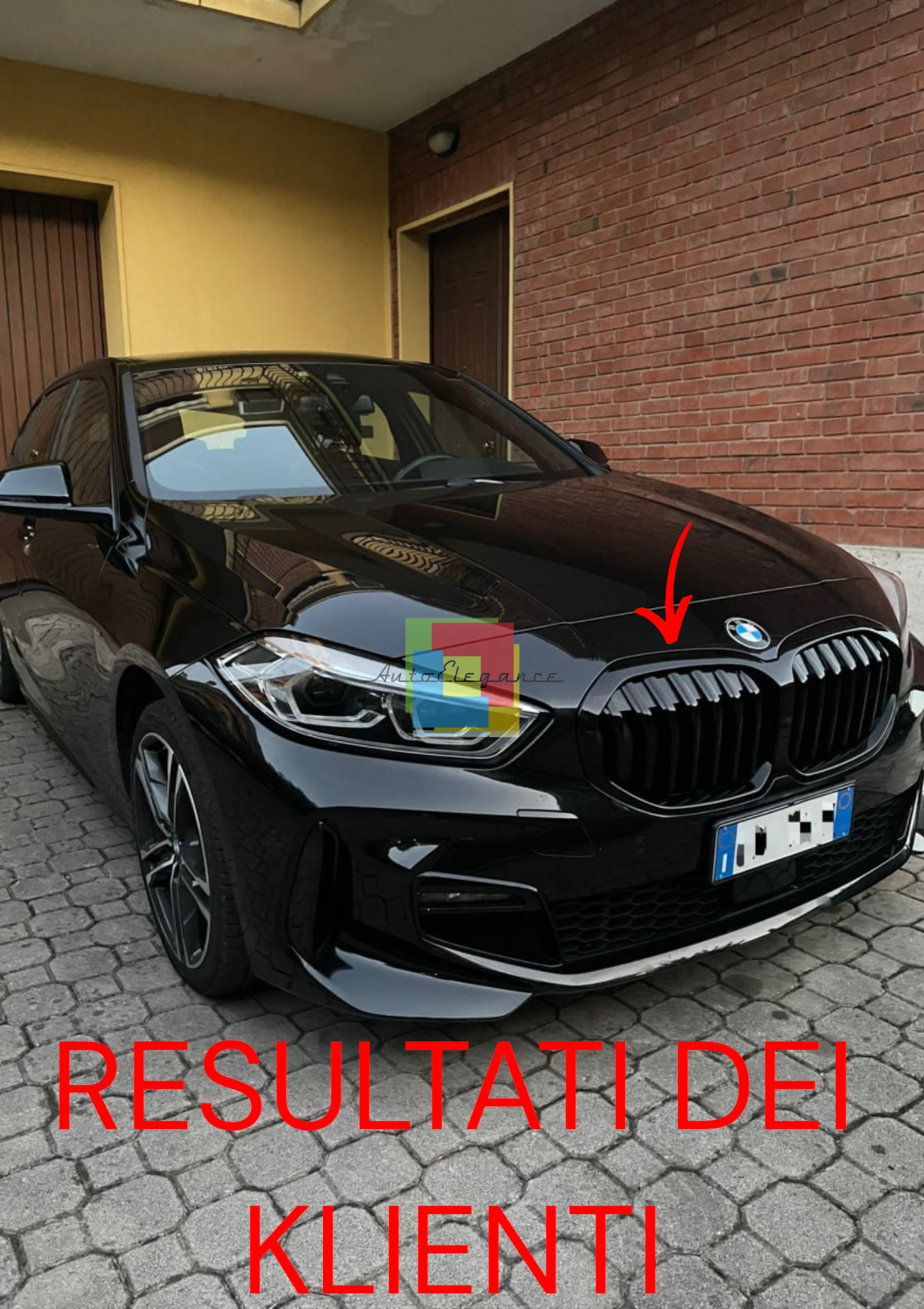 💥1243 CALANDRA PER BMW SERIE 1 F40 GRIGLIA ANTERIORE NERA LOOK M SPORT💥