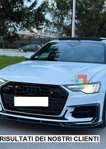 💥0019 SOTTO PARAURTI ANTERIORE AUDI A6 C8 RS6 2018+ SPLITTER ABS NERO 0019💥