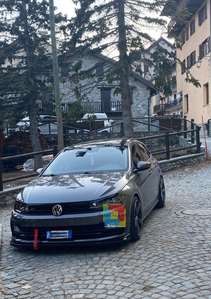 ⭐0872 SPLITER ADATTO PER VW POLO AW1 RLINE  IN ABS NERO LUCIDO ⭐