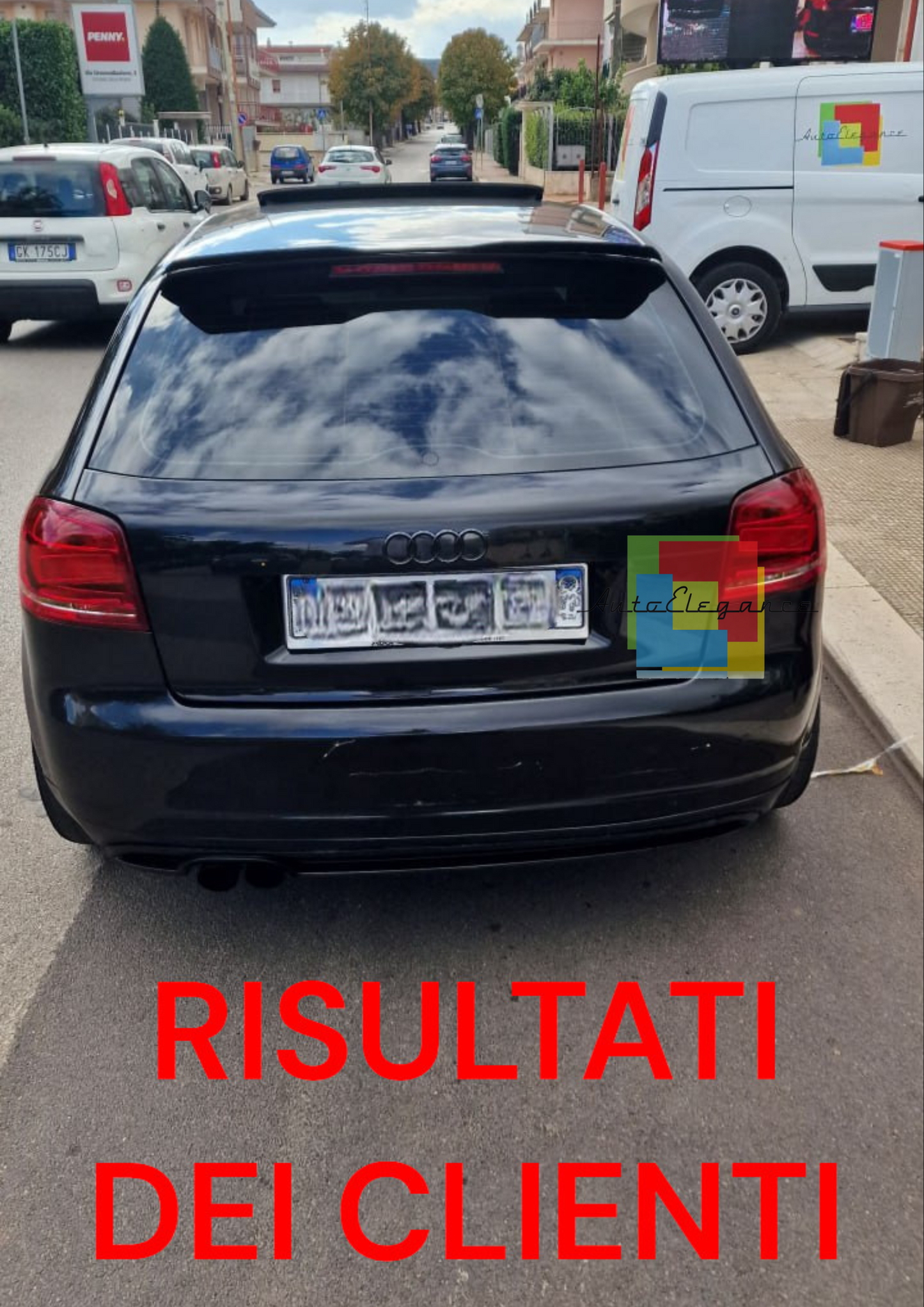 💥0028 spoiler ala aggiuntiva nero lucido adatto per audi a3 8p 3 porte💥
