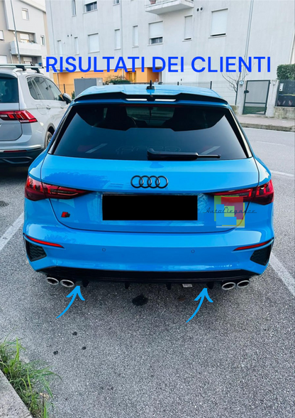 💎1085 DIFFUSER SUITABLE FOR AUDI A3 8Y 20+ SPORTBACK LOOK S3 FOR SLIN BUMPER💎 