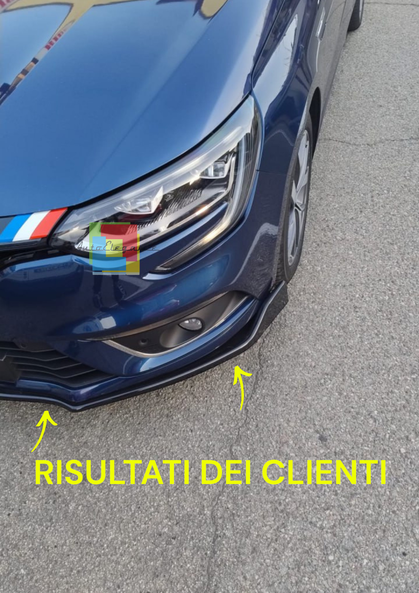 🔥1037 SPLITTERADATTO PER RENAULT MEGANE 4 2016+ LOOK RACE NERO LUCIDO 🔥