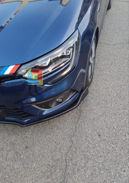 🔥1037 SPLITTERADATTO PER RENAULT MEGANE 4 2016+ LOOK RACE NERO LUCIDO 🔥